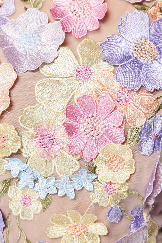 madeline 3D Lace Maxi Dress In Purple - Stylish purple dress for special occasions | Buy Online