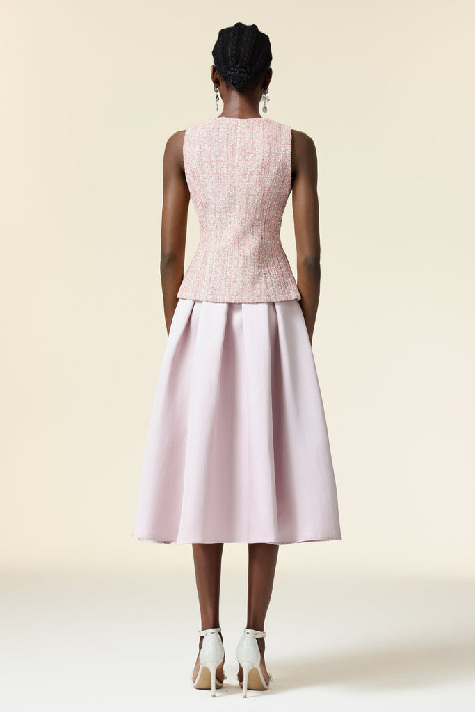 Shop  beautiful dress - Perfect for special occasions | gemma V-Neck Sleeveless Top And Skirt Two-Piece Set