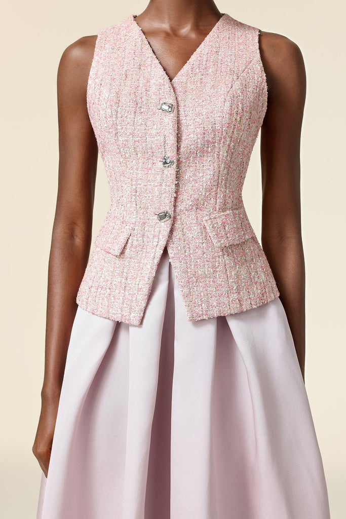 Stylish beautiful dress | gemma V-Neck Sleeveless Top And Skirt Two-Piece Set - Ideal for special occasions