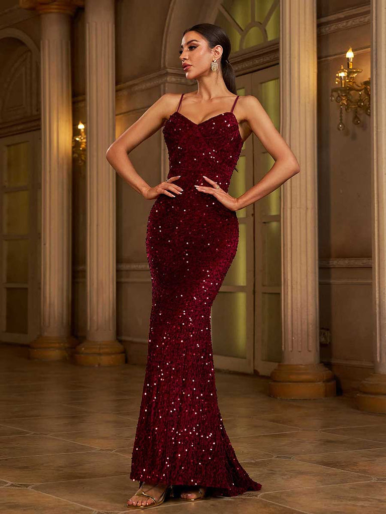 Stylish beautiful dress | Spaghetti Backless Sequin Dress - Ideal for special occasions