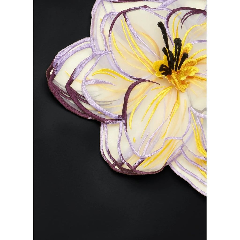 Shop  black dress - Perfect for special occasions | Indie Appliqué Sleeve Iris Print set in black