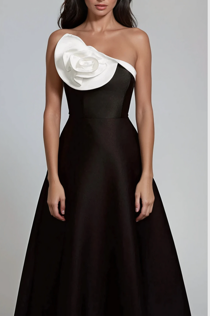 Daniele Flower Asymmetric Maxi Dress - Stylish beautiful dress for special occasions | Buy Online