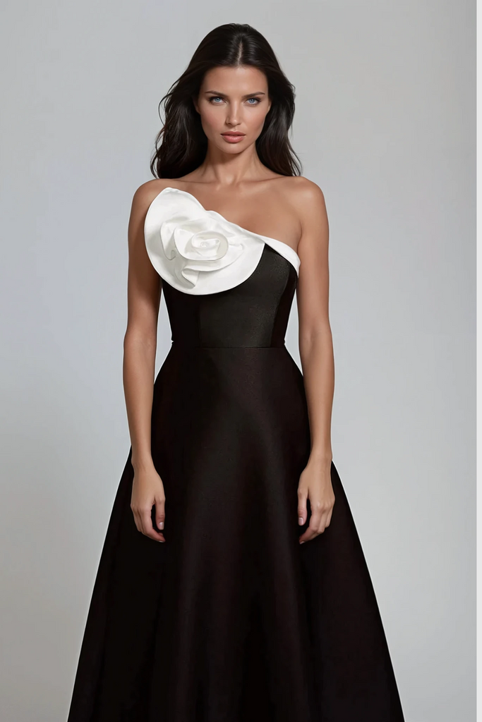 Daniele Flower Asymmetric Maxi Dress - Stylish beautiful dress for special occasions | Buy Online