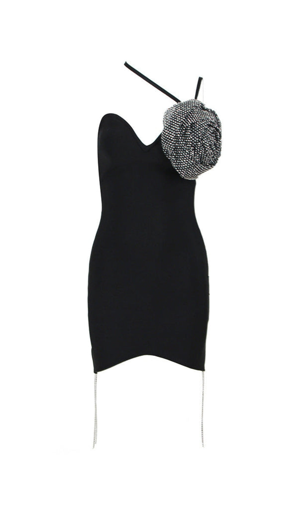 Shop  beautiful dress - Perfect for special occasions | CRYSTAL FLOWER LACE UP BANDAGE DRESS