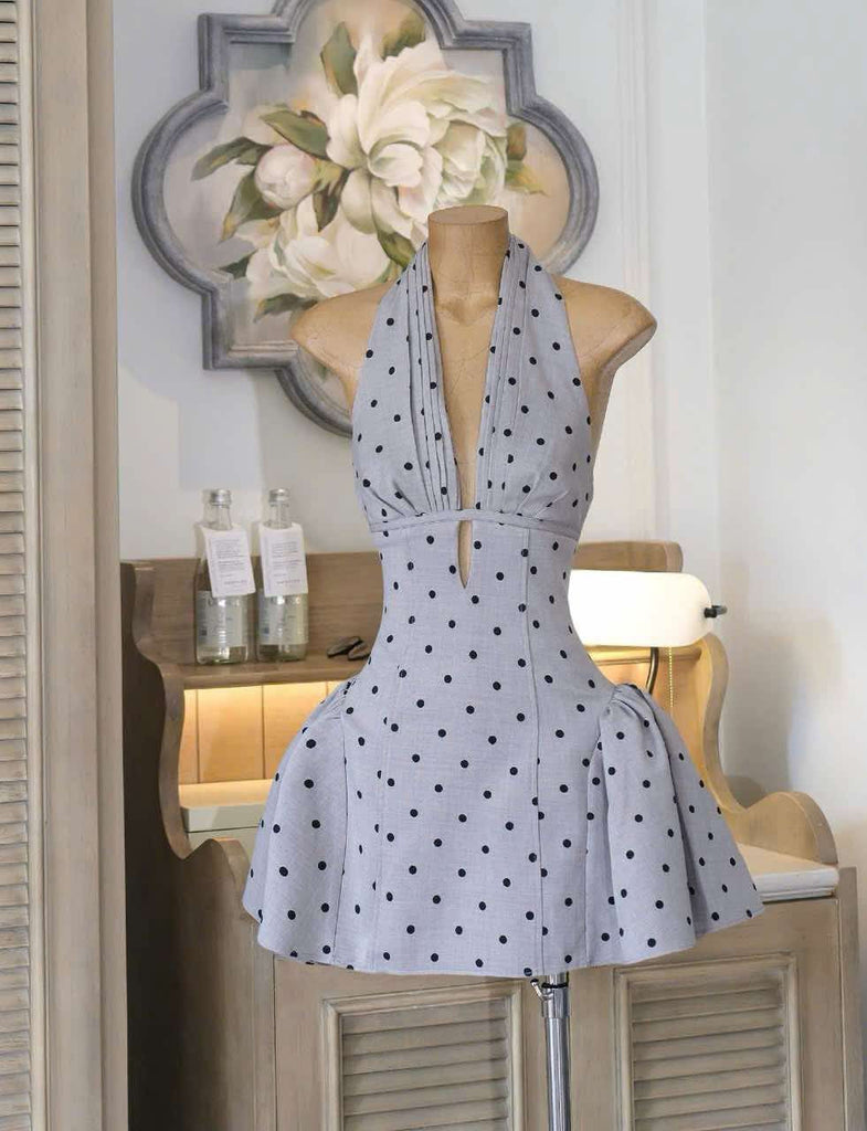 Stylish beautiful dress | Tiffany Plunge Dot Mini Dress - Ideal for special occasions