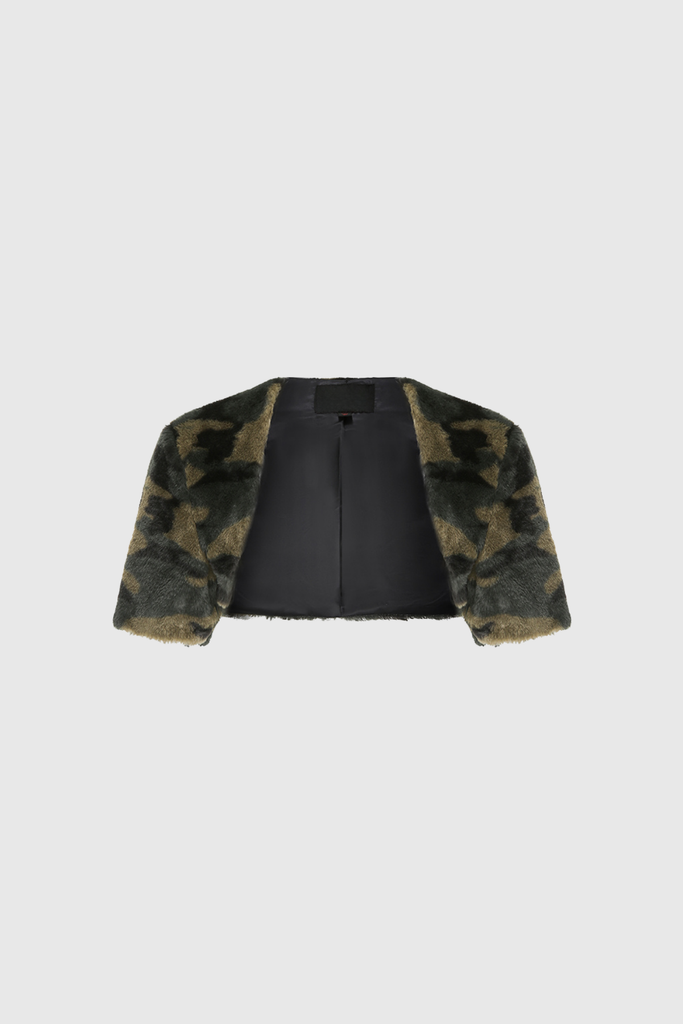 Shop  beautiful dress - Perfect for special occasions | Daumantas Camouflage Faux Fur Jacket