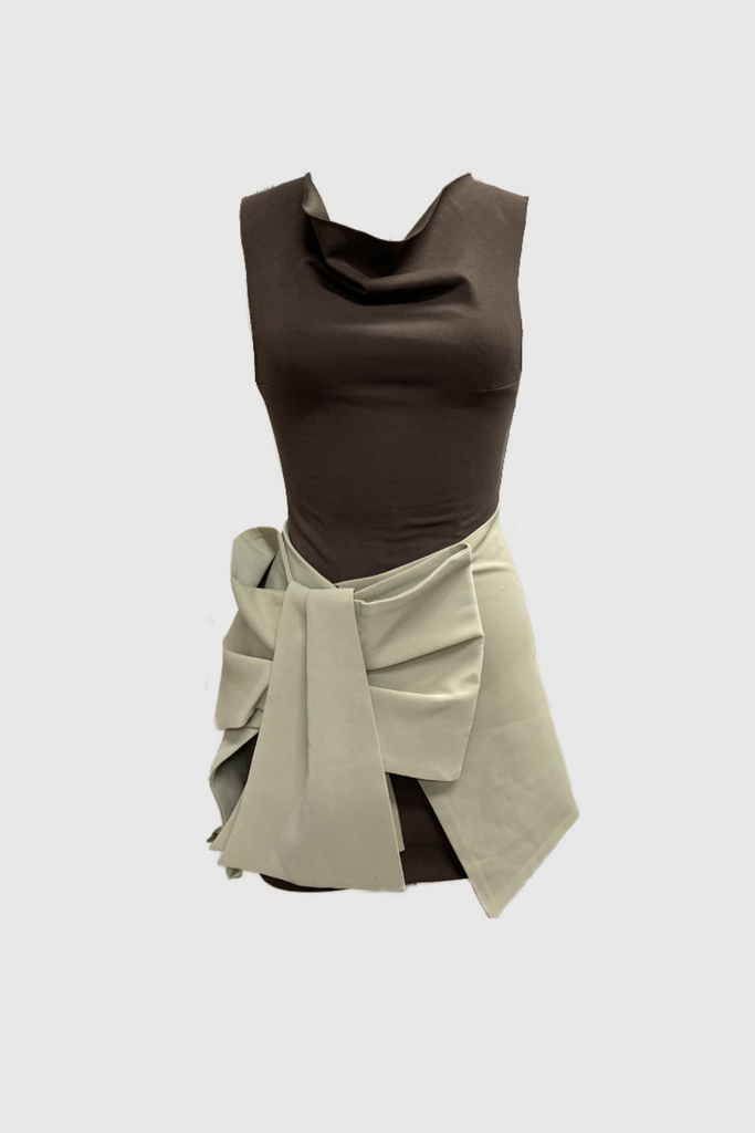 Wangi Sleeveless Bow Mini Dress - Stylish beautiful dress for special occasions | Buy Online