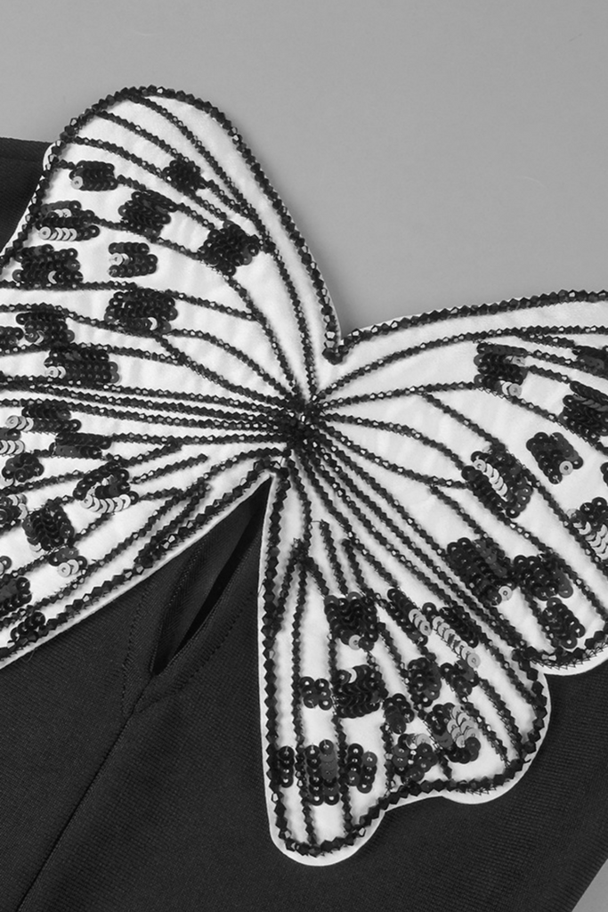 Stylish beautiful dress | Kaidee Butterfly Strapless Puffy Mini Dress - Ideal for special occasions