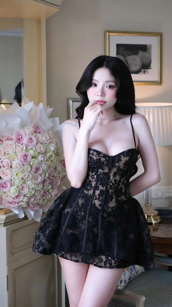 Stylish beautiful dress | Alessia Lace Mini Dress - Ideal for special occasions