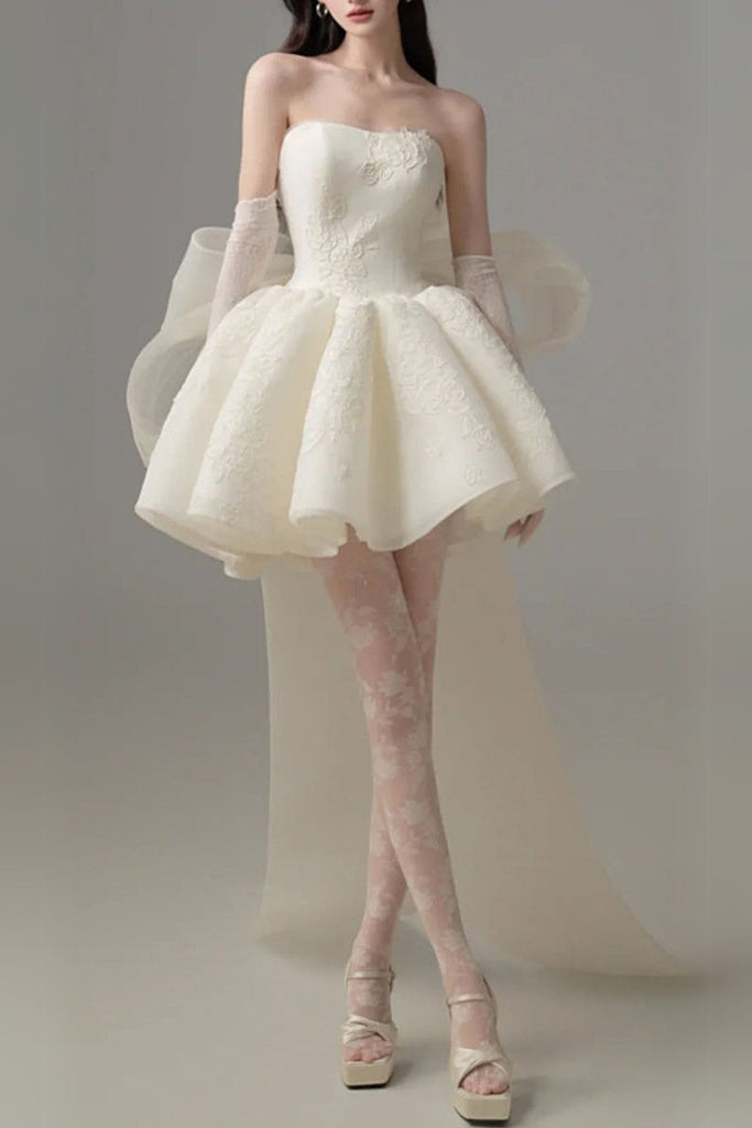 Stylish beautiful dress | Dervla Strapless Bow Mini Dress - Ideal for special occasions