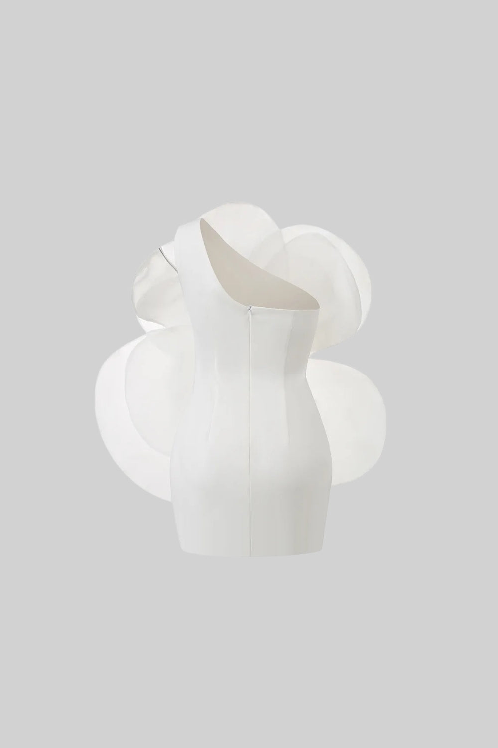 bonnie 3D Voluminous Organza Floral Mini Dress - White