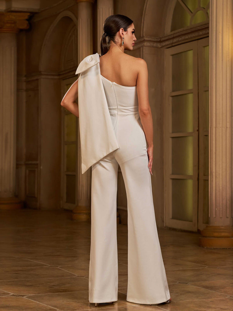 Stylish beautiful dress | One Shoulder Knot Jumpsuits - Ideal for special occasions