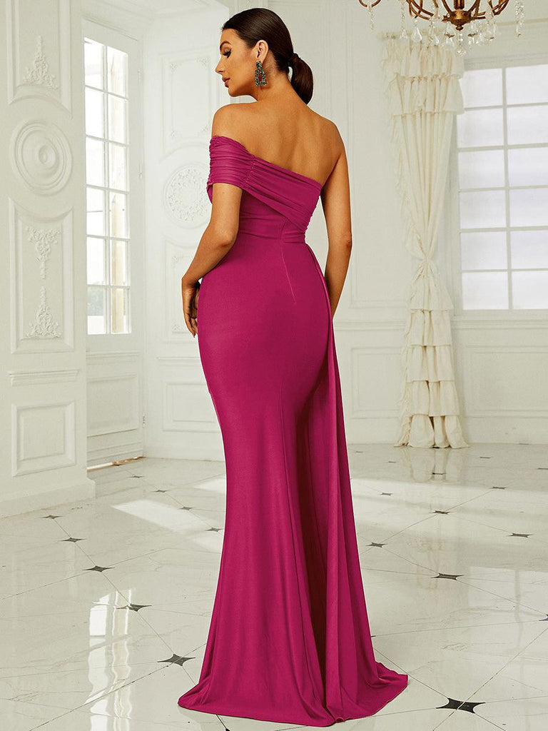 Stylish green dress | Draping Emerald Green Dress - Ideal for special occasions