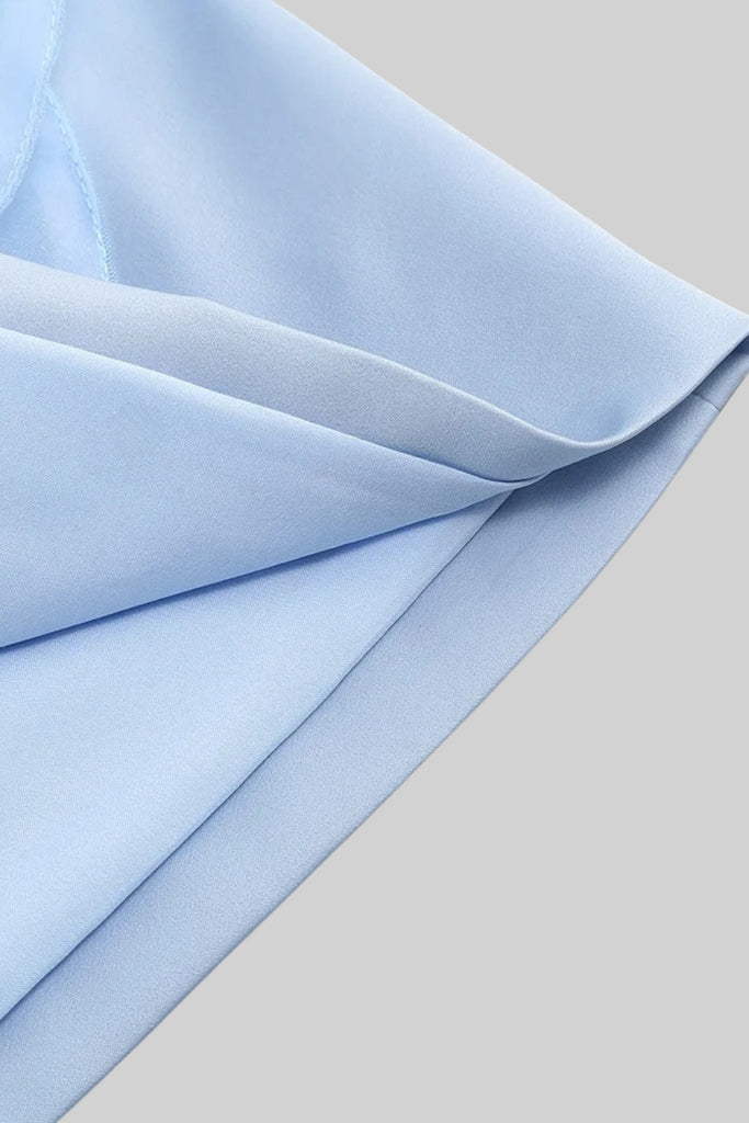 Stylish blue dress | bonnie 3D Voluminous Organza Floral Mini Dress - Blue - Ideal for special occasions