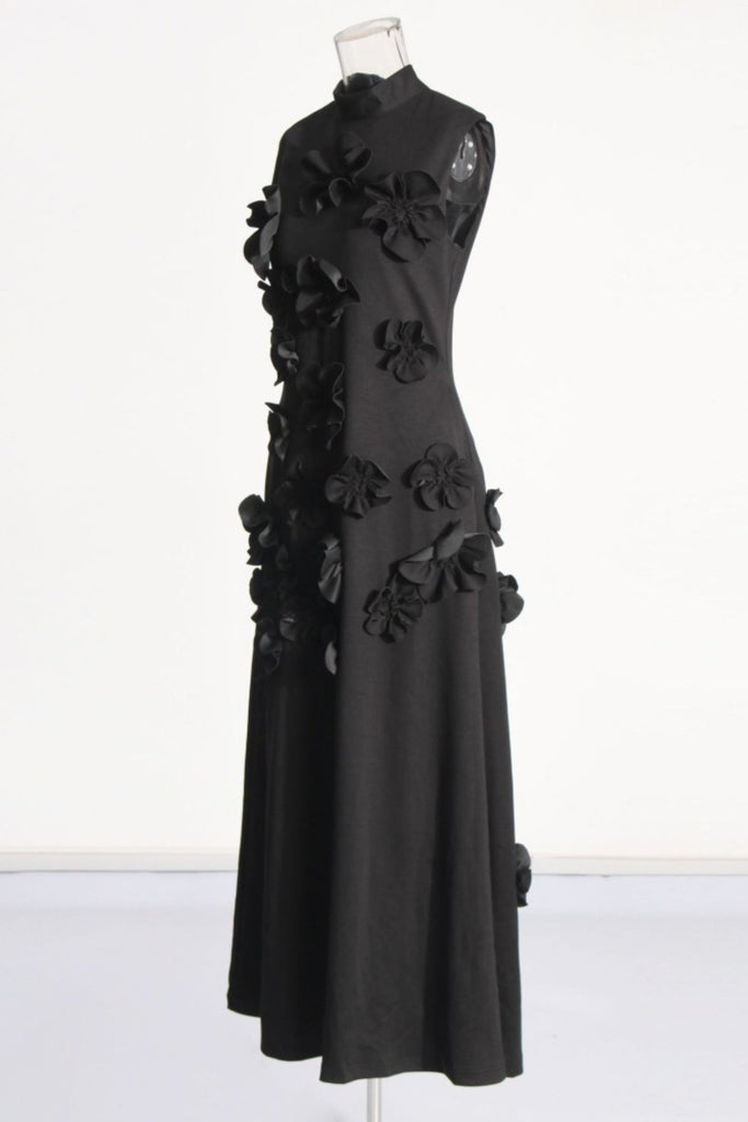 Shop  black dress - Perfect for special occasions | mary BLACK FLOWER EMBELLISHED MAXI DRESS