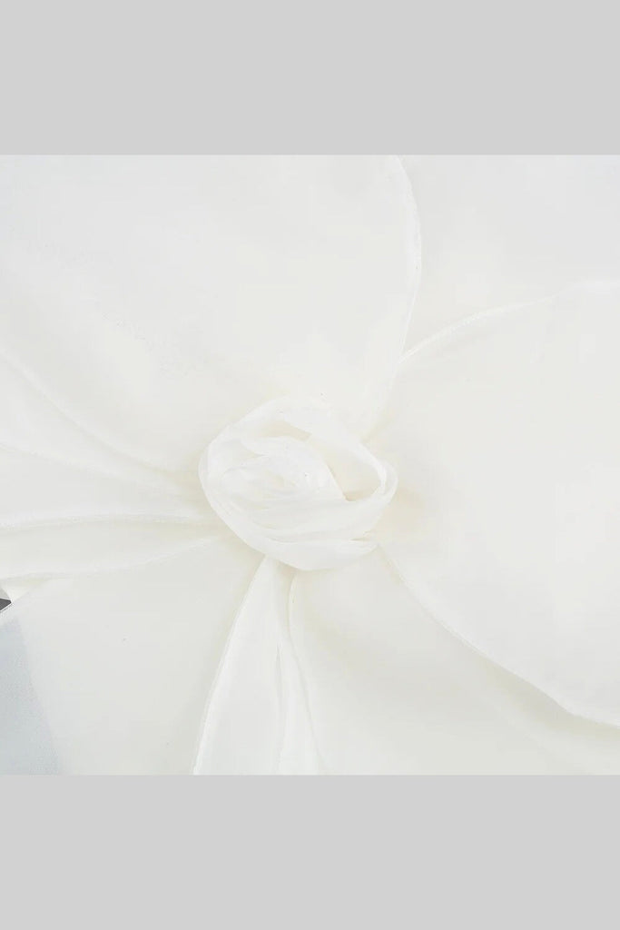 Shop  white dress - Perfect for special occasions | bonnie 3D Voluminous Organza Floral Mini Dress - White