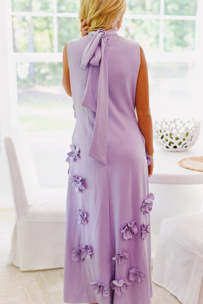 molly PURPLE FLOWER EMBELLISHED MAXI DRESS - Stylish purple dress for special occasions | Buy Online