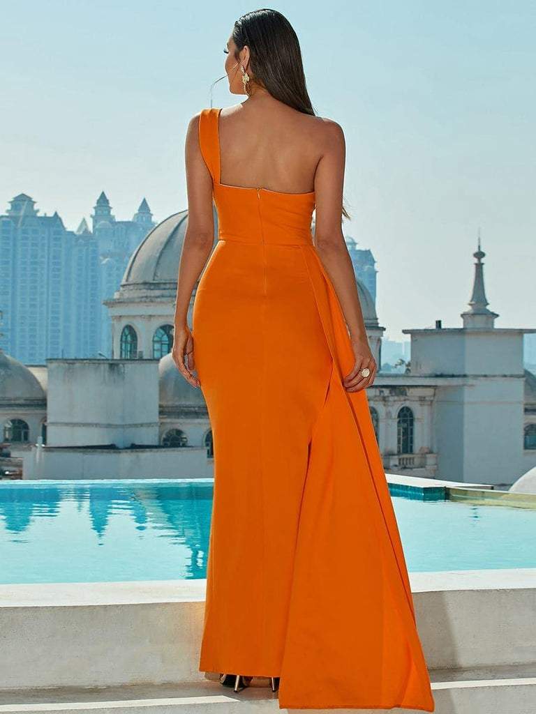 Stylish beautiful dress | Draping Maxi Prom Dress - Ideal for special occasions