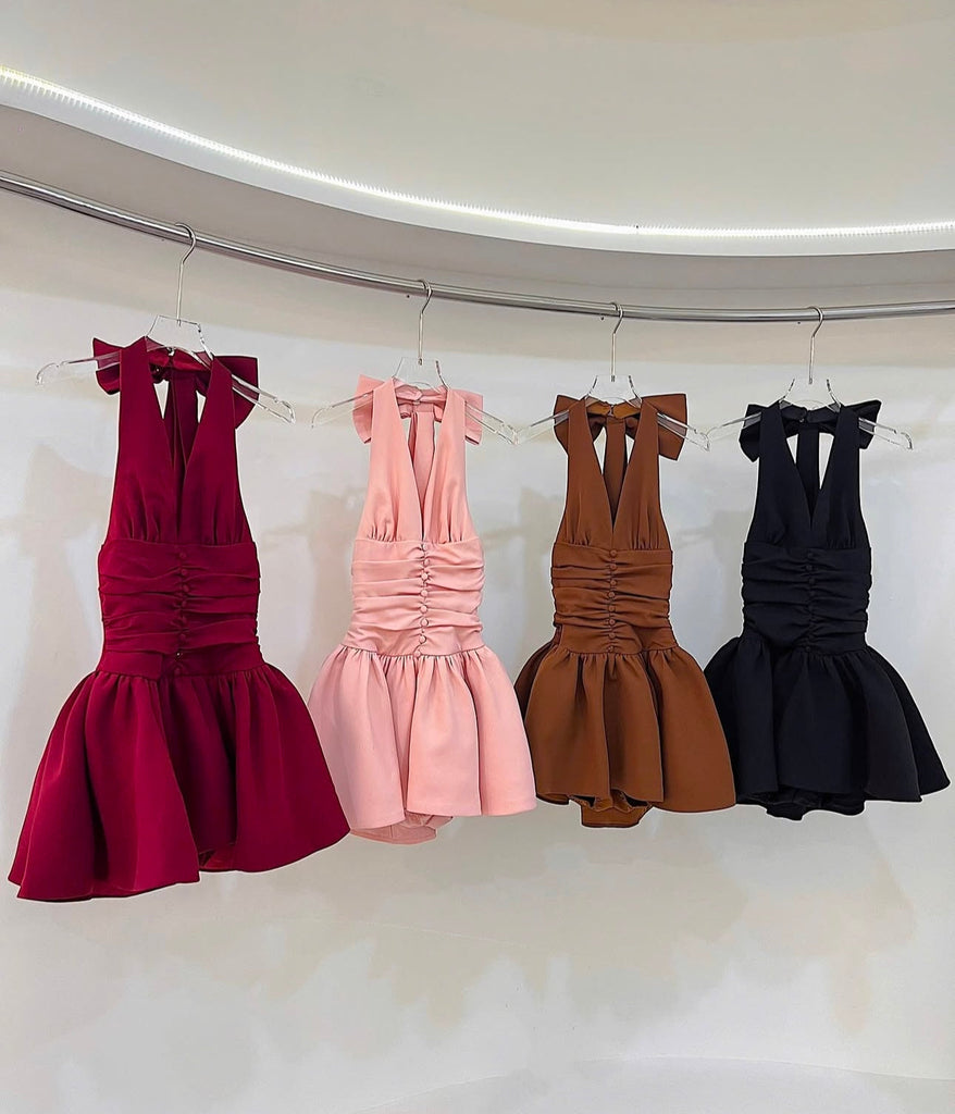 Stylish beautiful dress | Rizza Halter Mini Dress - Ideal for special occasions