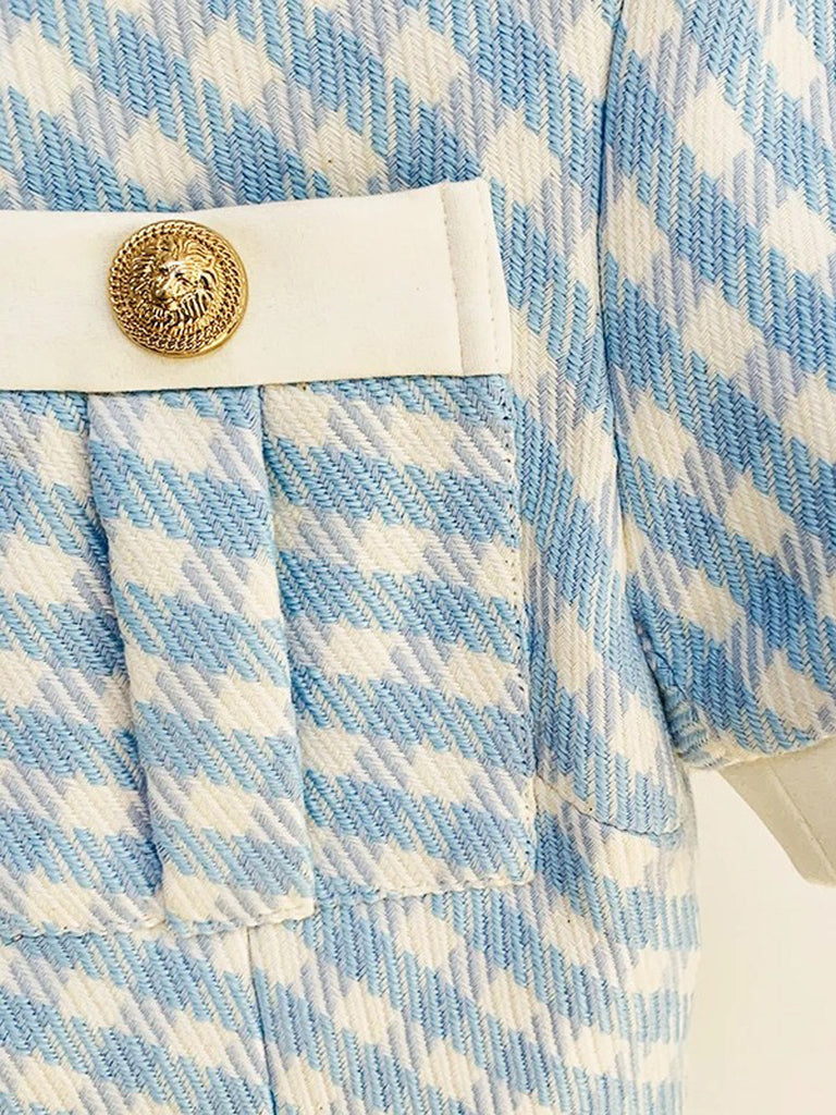 Shop  beautiful dress - Perfect for special occasions | Nyehok Block Plaid Tweed Mini Dress