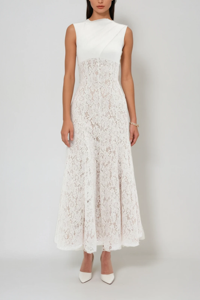 Stylish beautiful dress | Daryna Sleeveless Lace Maxi Dress - Ideal for special occasions