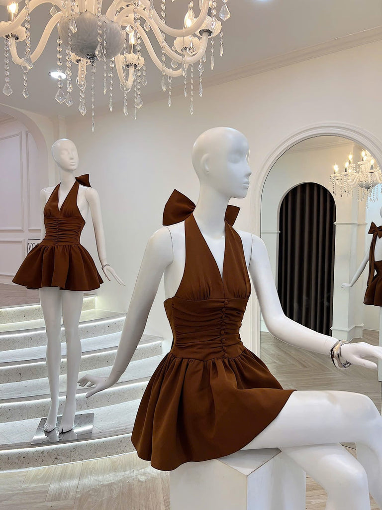 Rizza Halter Mini Dress - Stylish beautiful dress for special occasions | Buy Online