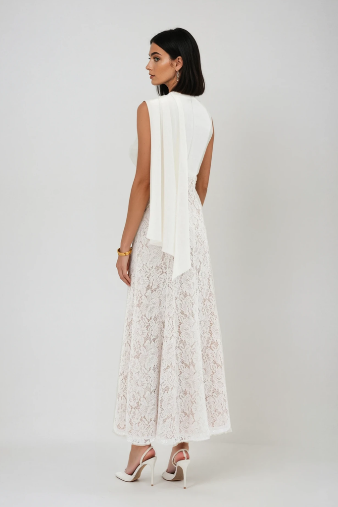 Stylish beautiful dress | Daryna Sleeveless Lace Maxi Dress - Ideal for special occasions
