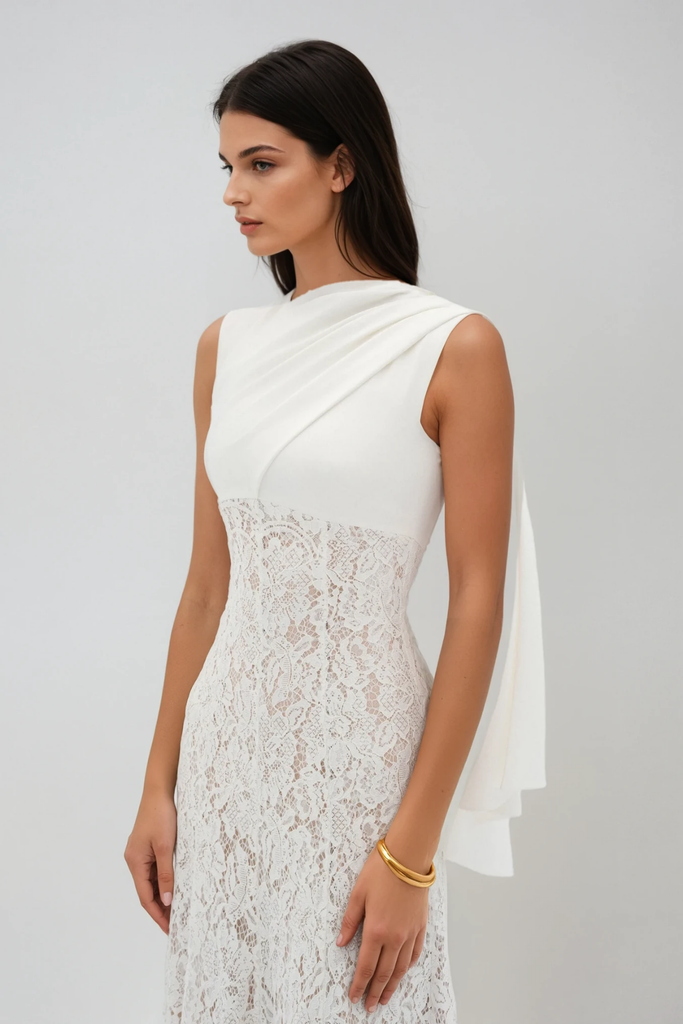 Stylish beautiful dress | Daryna Sleeveless Lace Maxi Dress - Ideal for special occasions