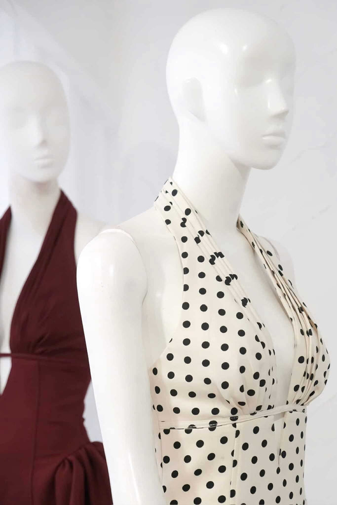 Tiffany Plunge Dot Mini Dress - Stylish beautiful dress for special occasions | Buy Online