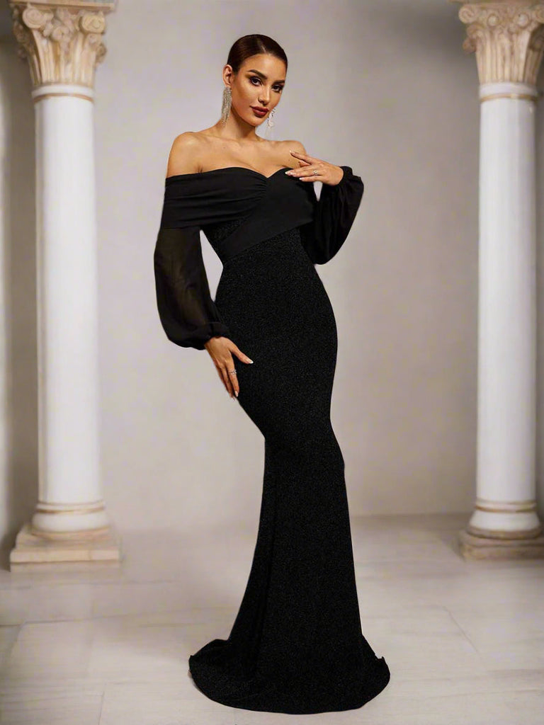 Stylish beautiful dress | Strapless Mermaid Off Shoulder Maxi Dress - Ideal for special occasions