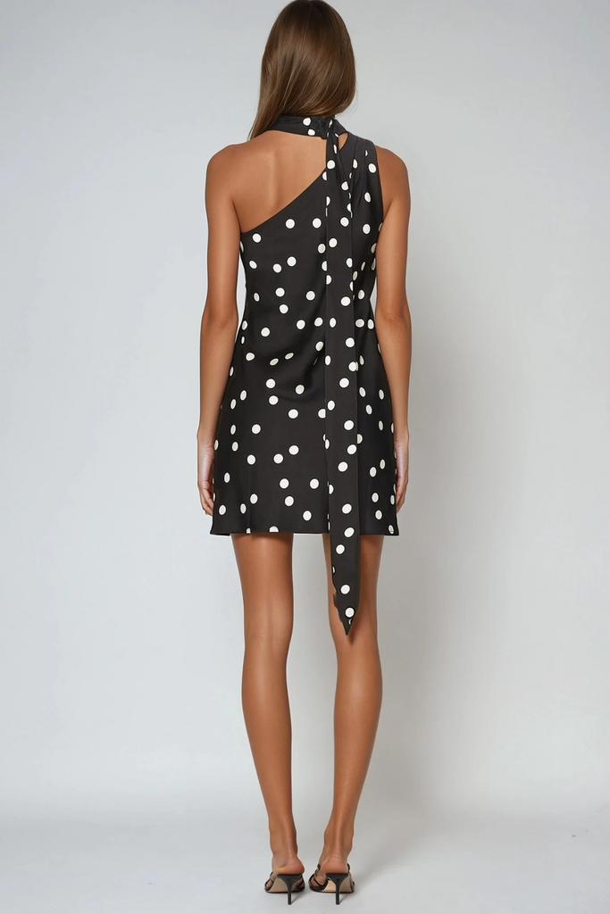 Stylish beautiful dress | Danijel Dot Scarf Mini Dress - Ideal for special occasions