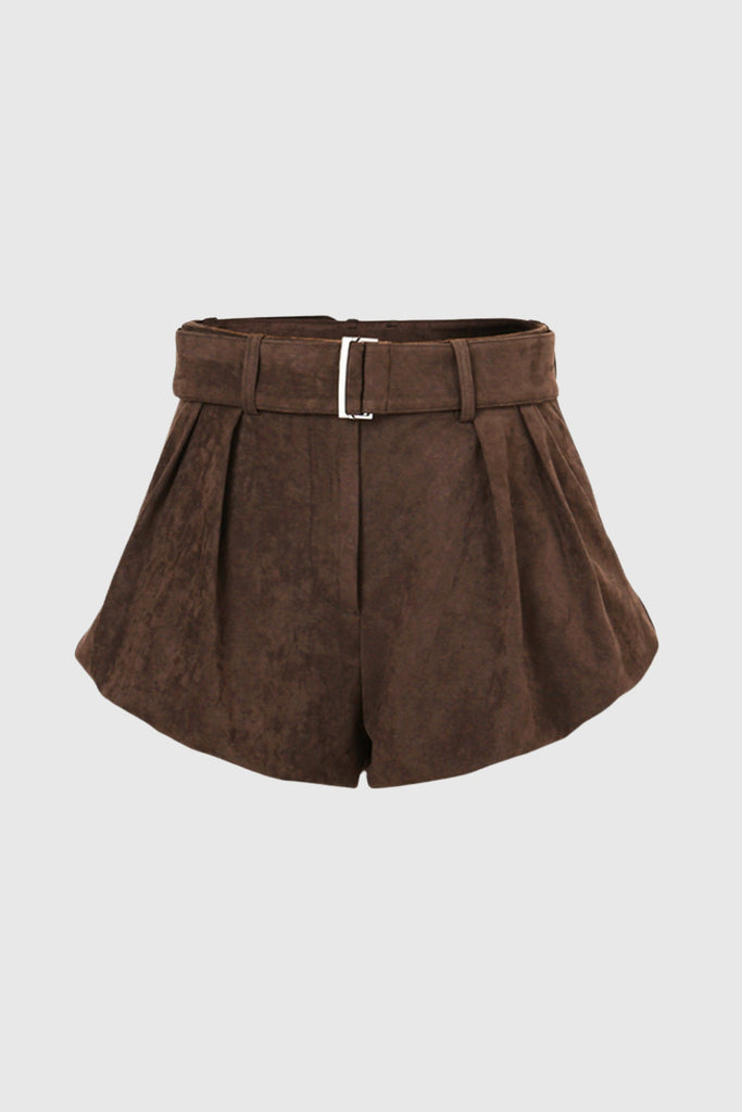 Bartolomea Suede Buckle Mini Pants - Stylish beautiful mini for special occasions | Buy Online