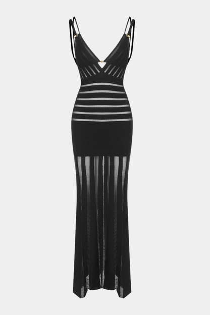 Chenelle Semi-sheer Knit Maxi Dress