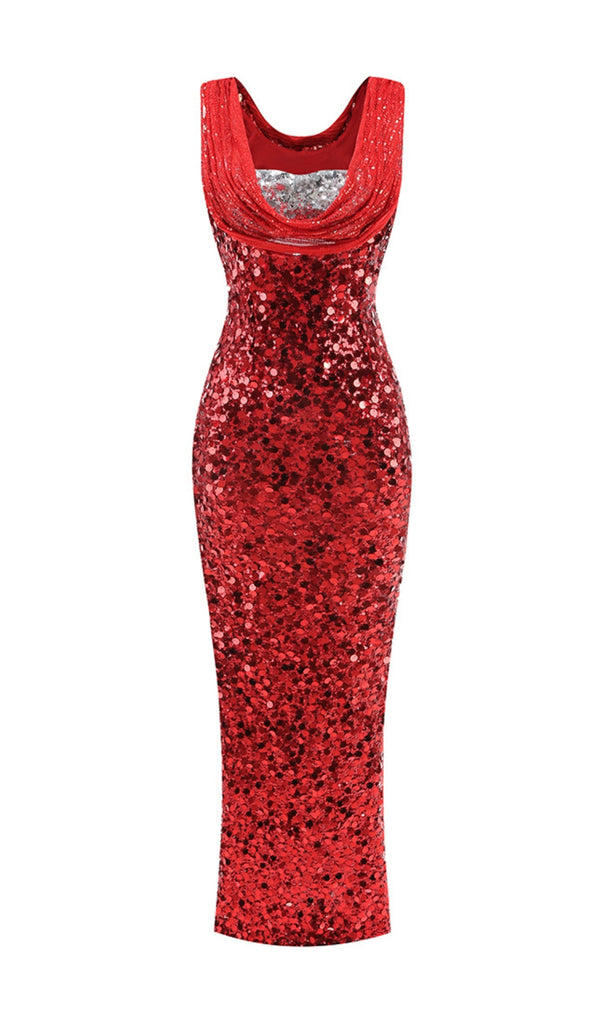 Shop  red dress - Perfect for special occasions | sleeveless sequin maxi dress in red