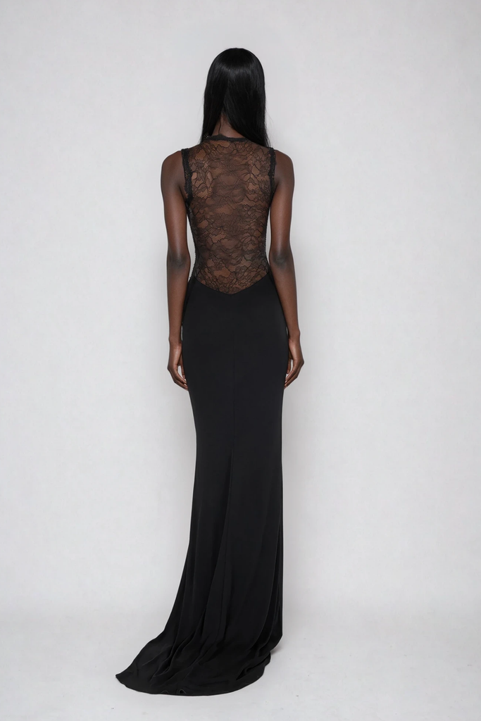 Stylish beautiful dress | Davaa Sleeveless Twist Lace Maxi Dress - Ideal for special occasions