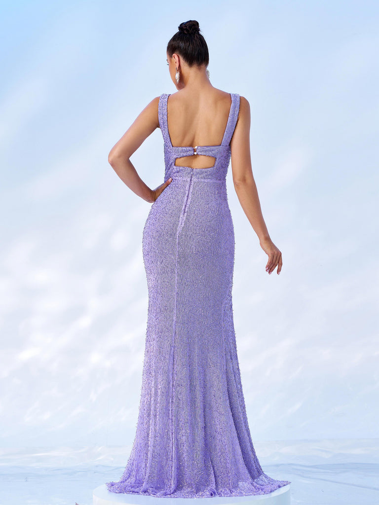 Elegant Sleeveless High Split Prom Dress - Elegant beautiful dress for special occasions | Buy Online