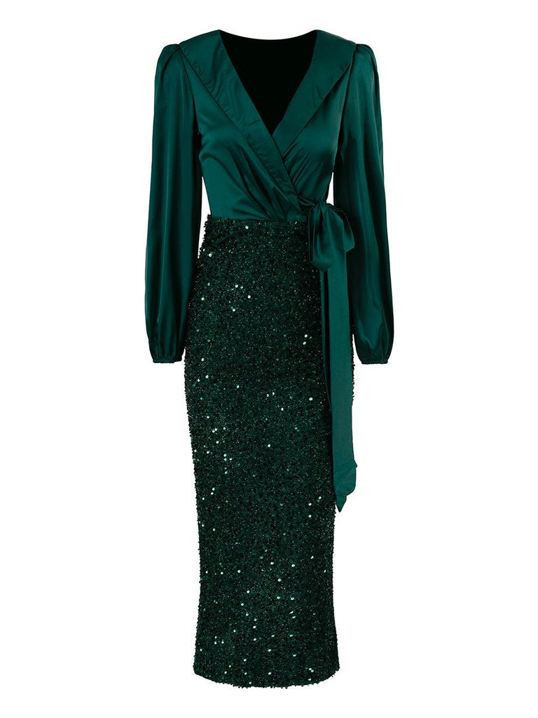Shop  beautiful dress - Perfect for formal | Wrap Panel Sequin Formal Dress