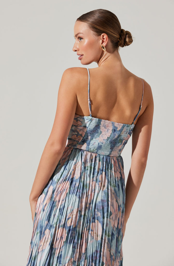 Stylish beautiful dress | Maeve Printed Pleated Midi Dress - Ideal for special occasions