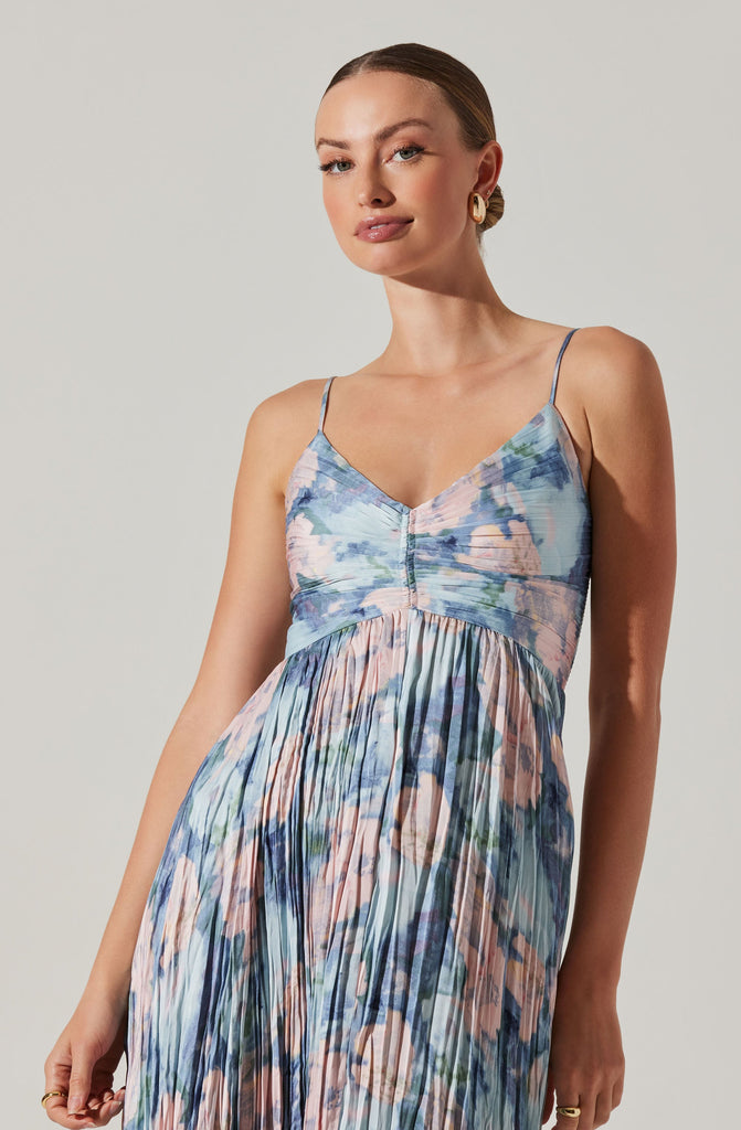 Stylish beautiful dress | Maeve Printed Pleated Midi Dress - Ideal for special occasions