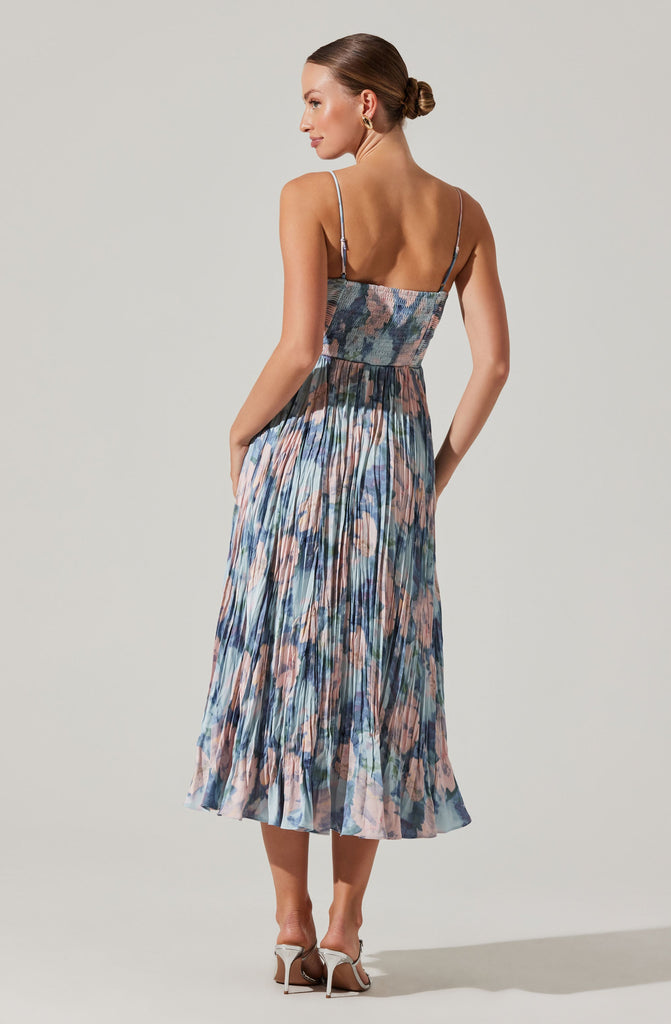Stylish beautiful dress | Maeve Printed Pleated Midi Dress - Ideal for special occasions