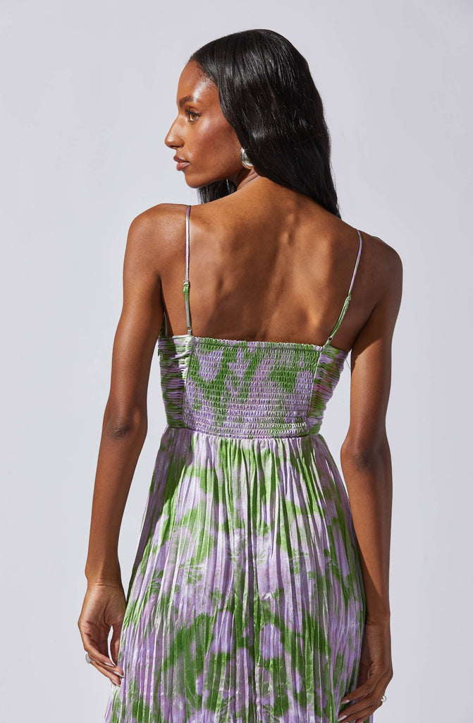 Stylish beautiful dress | Maeve Printed Pleated Midi Dress - Ideal for special occasions