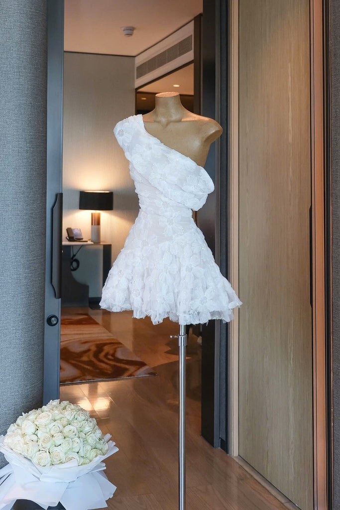 Nicola Asymmetry Mini Dress - Stylish beautiful dress for special occasions | Buy Online