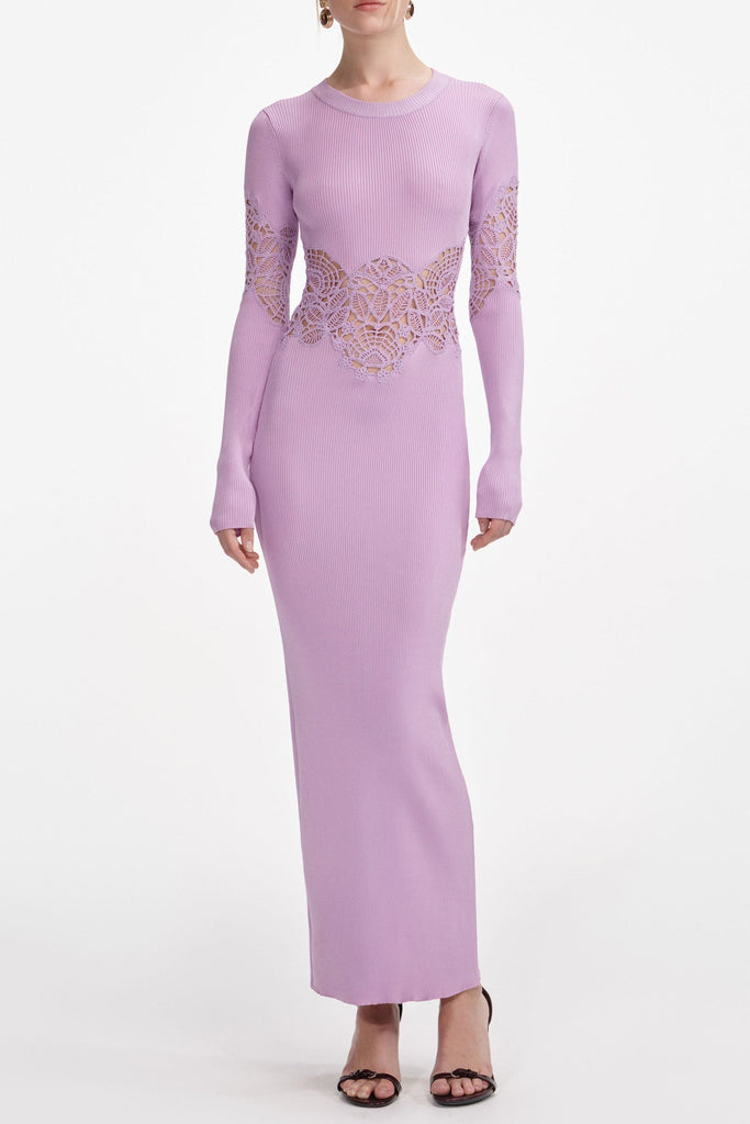 Stylish pink dress | Melinda Pink Viscose Knit Cut Out Maxi Dress - Ideal for special occasions