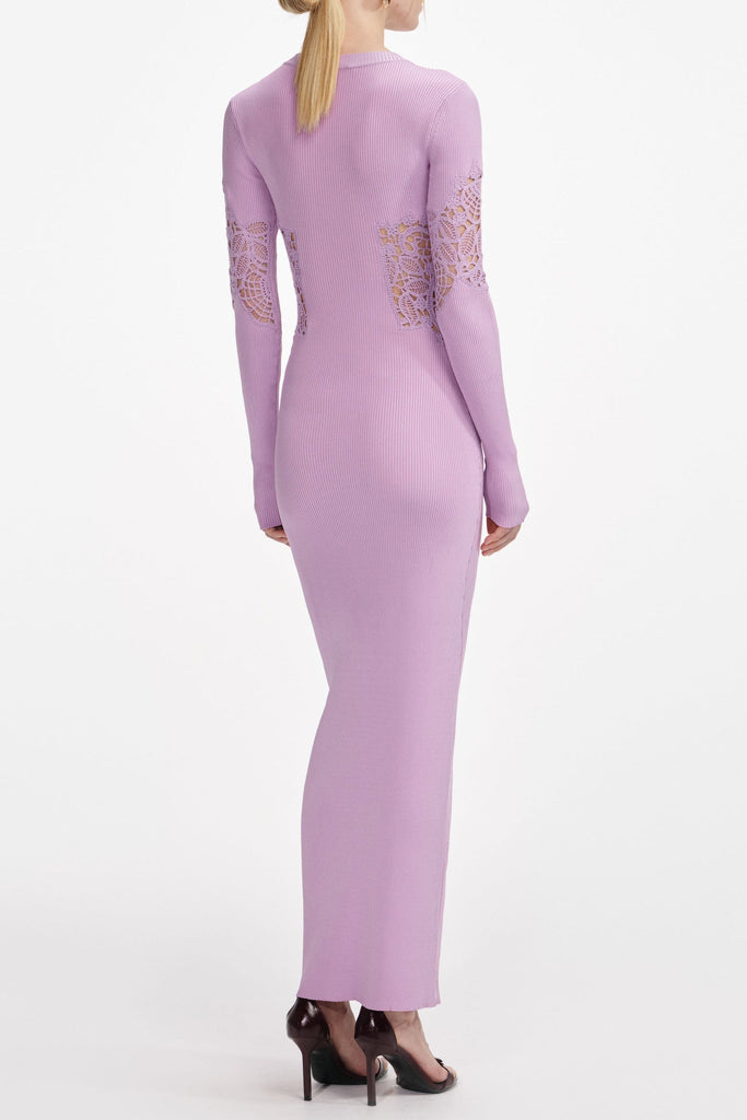 Stylish pink dress | Melinda Pink Viscose Knit Cut Out Maxi Dress - Ideal for special occasions