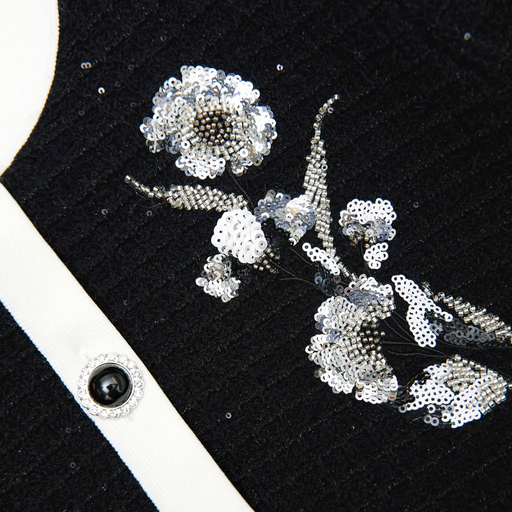 Shop  red dress - Perfect for special occasions | Silvia Black Floral Textured Knit Mini Dress