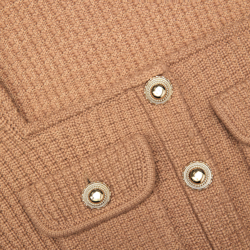 natalie Camel Peplum Knit Midi Dress - Stylish beautiful dress for special occasions | Buy Online