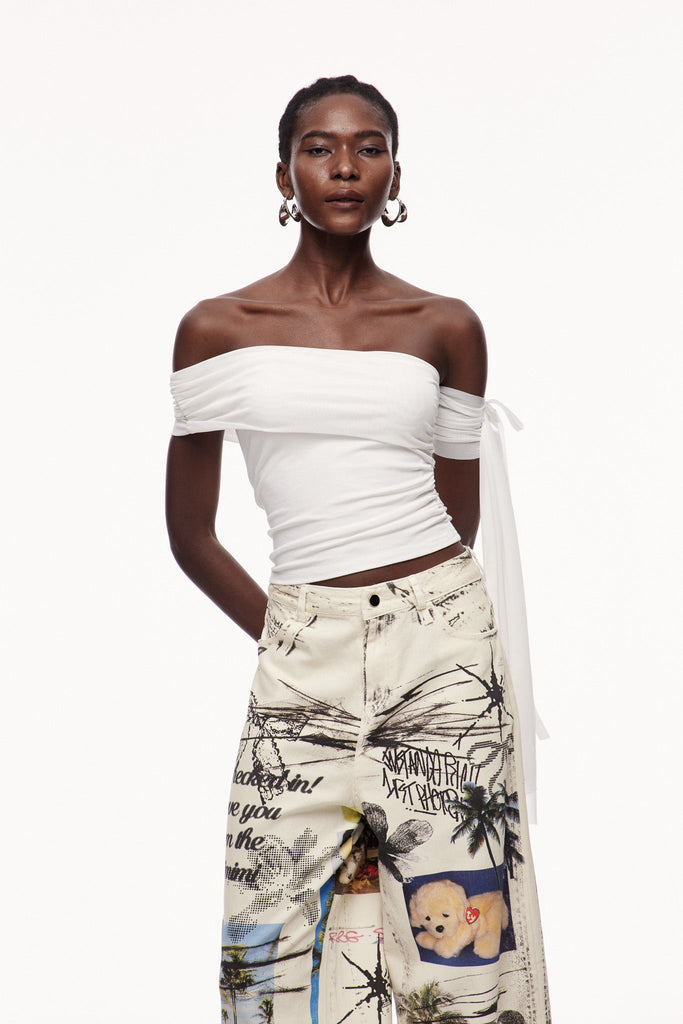 Shop  beautiful dress - Perfect for special occasions | Abia Asymmetric Ruch Lace Up Top