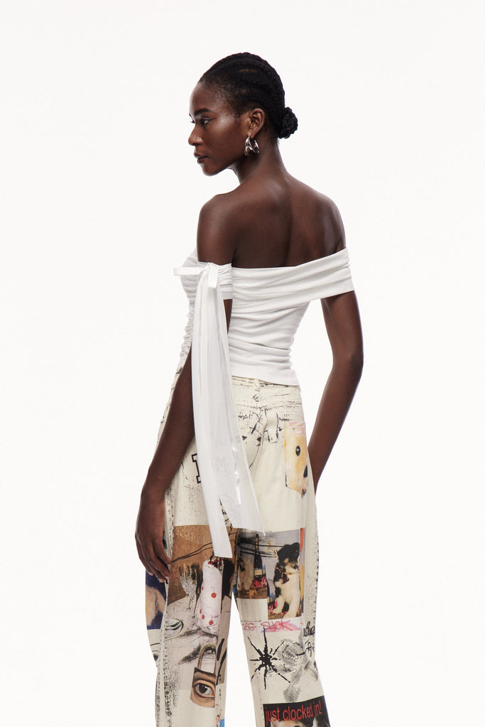 Shop  beautiful dress - Perfect for special occasions | Abia Asymmetric Ruch Lace Up Top