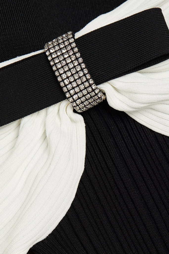 Adagio Bow Off Shoulder Knit Mini Dress - Stylish beautiful dress for special occasions | Buy Online