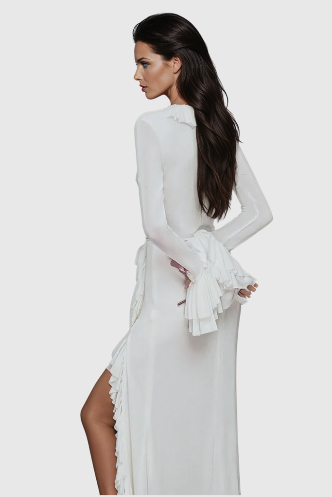 Shop  beautiful dress - Perfect for special occasions | Aesara Ruffle Lace Up Maxi Dress